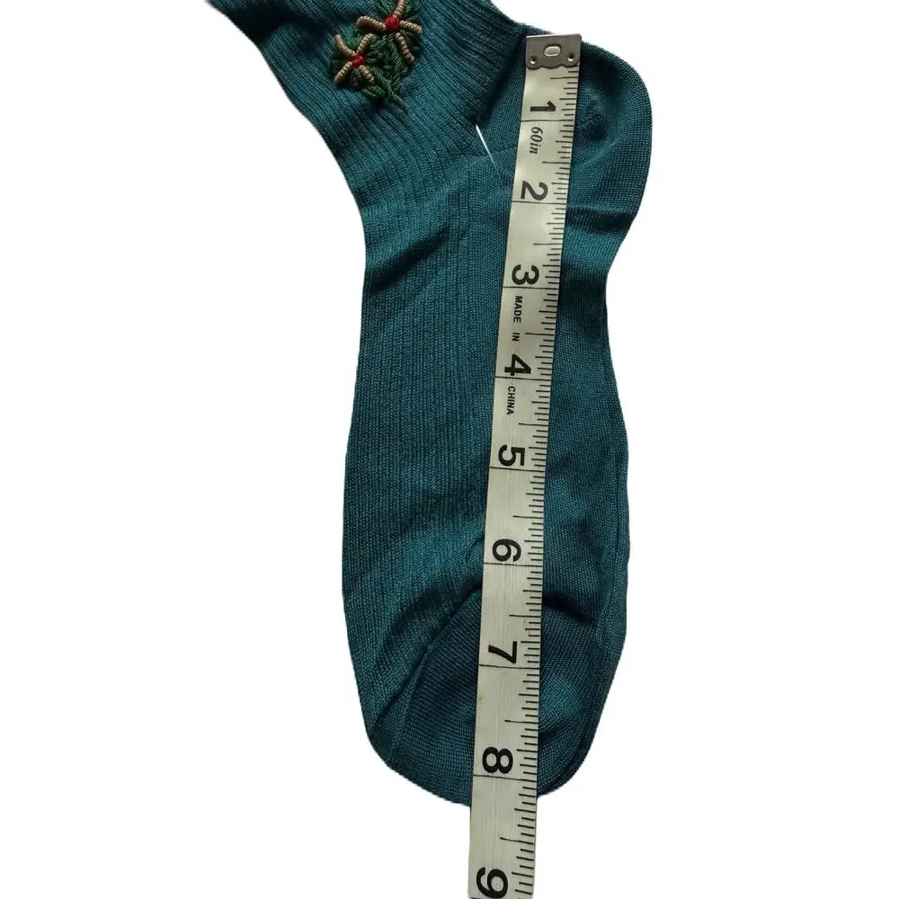 Maria La Rosa Embroidery Silk Socks New